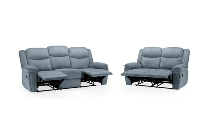 Myra Recliner Sofa Grey Fabric 3+2 Set