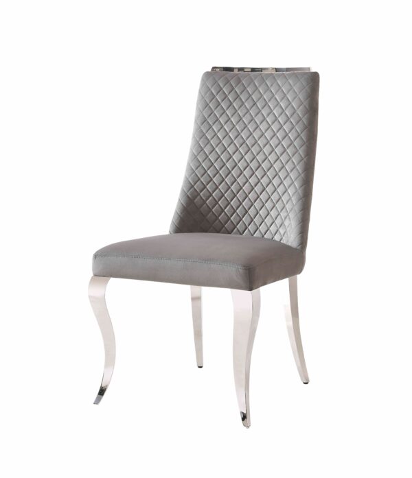 Roxby Grey and Chrome Dining Chair - ASR Interiors