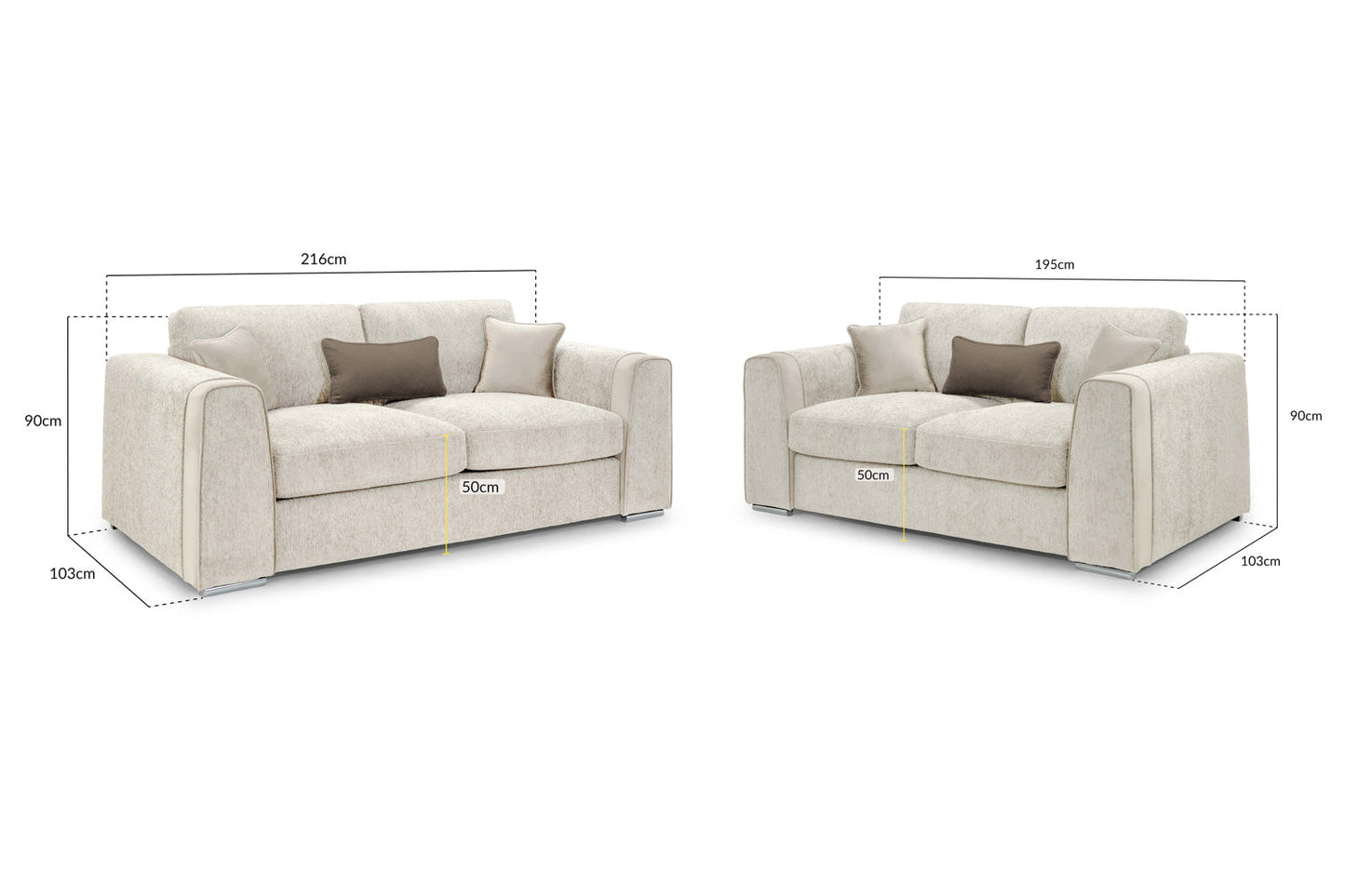 Naples Sofa Beige 3+2 Set