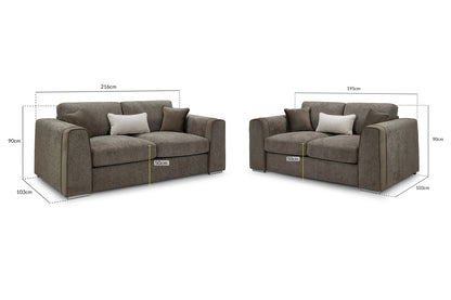 Naples Sofa Mocha 3+2 Set