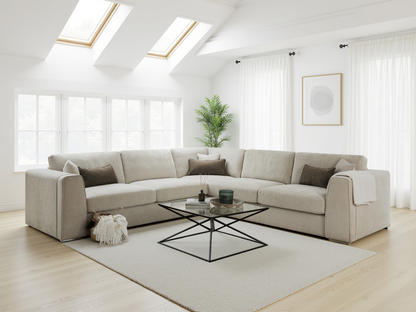 Naples Sofa Beige Large Corner