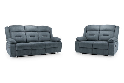 Novie Recliner Sofa Grey Fabric 3+2 Set