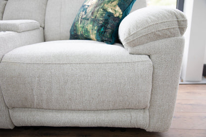 Owen Electric Recliner Sofa Beige Large Corner