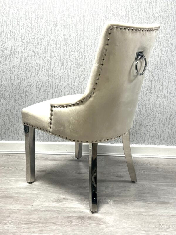 Valencia Mink Chrome Leg Dining Chair - ASR Interiors
