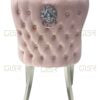 Valentino Pink Dining Velvet Chair - ASR Interiors