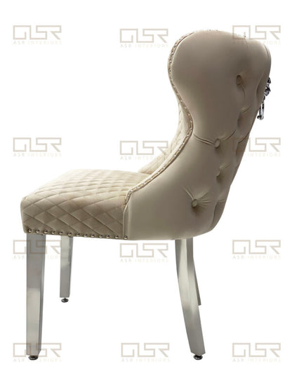 Valentino Mink Velvet Dining Chair - ASR Interiors