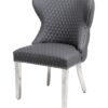 Valentino Hudson Grey PU Dining Chair - ASR Interiors