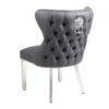 Valentino Hudson Grey PU Dining Chair - ASR Interiors