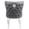 Valentino Hudson Grey PU Dining Chair - ASR Interiors