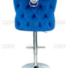 Valentino Navy Velvet Bar Stool - ASR Interiors