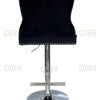 Valentino Black Velvet Bar Stool - ASR Interiors