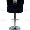 Valentino Black Velvet Bar Stool - ASR Interiors