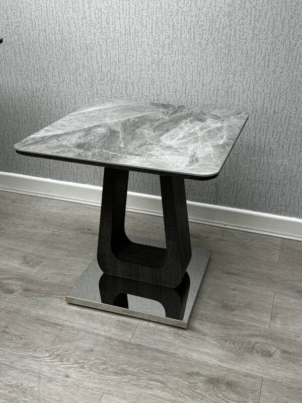 Zermatt Lamp Table (Grey Ceramic) - ASR Interiors
