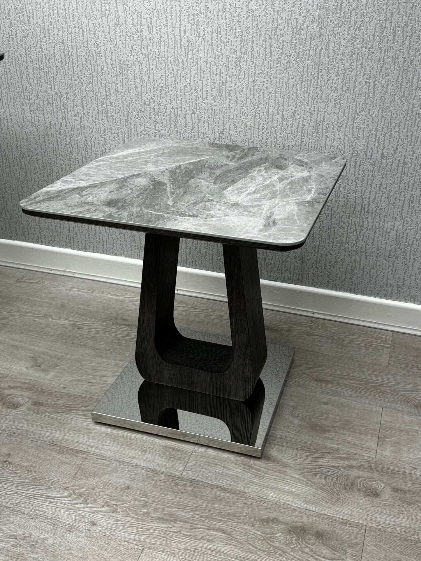 Zermatt Lamp Table (Grey Ceramic) - ASR Interiors
