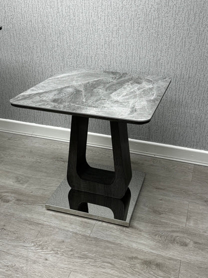 Zermatt Lamp Table (Grey Ceramic) - ASR Interiors