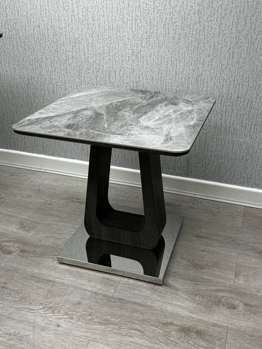 Zermatt Lamp Table (Grey Ceramic) - ASR Interiors