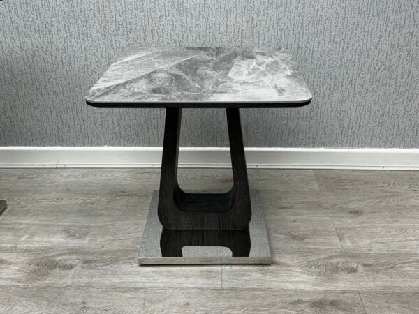 Zermatt Lamp Table (Grey Ceramic) - ASR Interiors