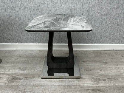 Zermatt Lamp Table (Grey Ceramic) - ASR Interiors