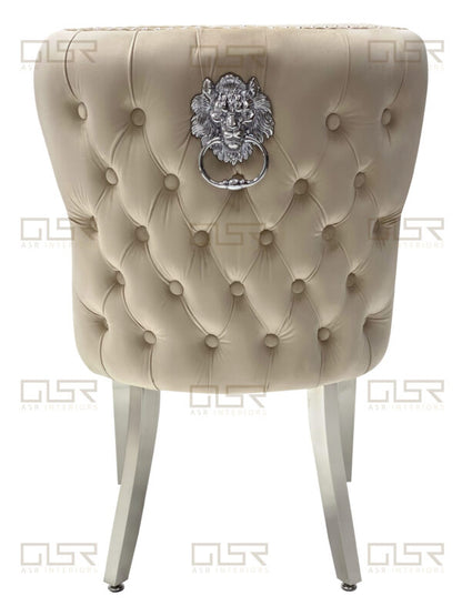 Valentino Mink Velvet Dining Chair - ASR Interiors
