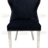 Valentino Black Velvet Dining Chair - ASR Interiors