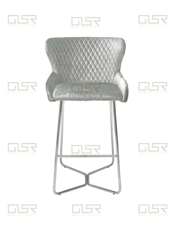 Osaka Silver HQ Bar Stool - ASR Interiors
