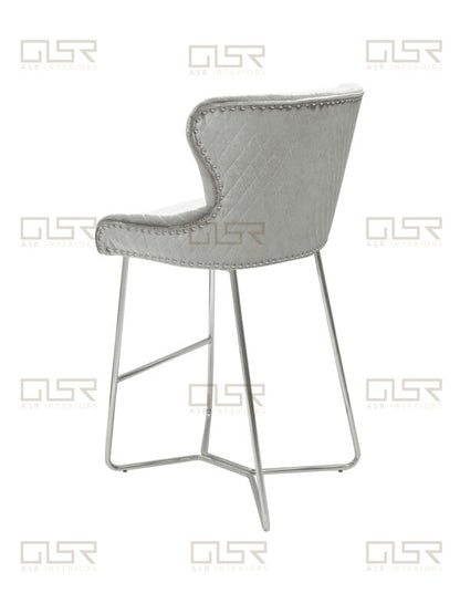 Osaka Silver HQ Bar Stool - ASR Interiors