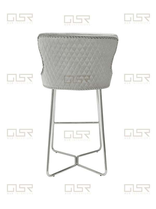 Osaka Silver HQ Bar Stool - ASR Interiors