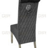 Sofia Grey Colour Chrome Leg Lion Knocker Dining Chair - ASR Interiors