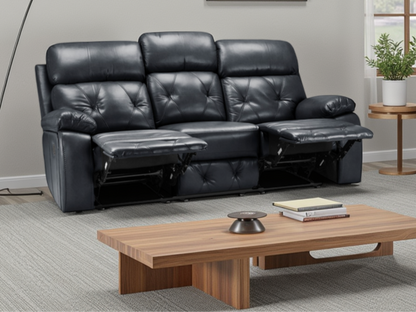 Cody Recliner Sofa Black 3 Seater