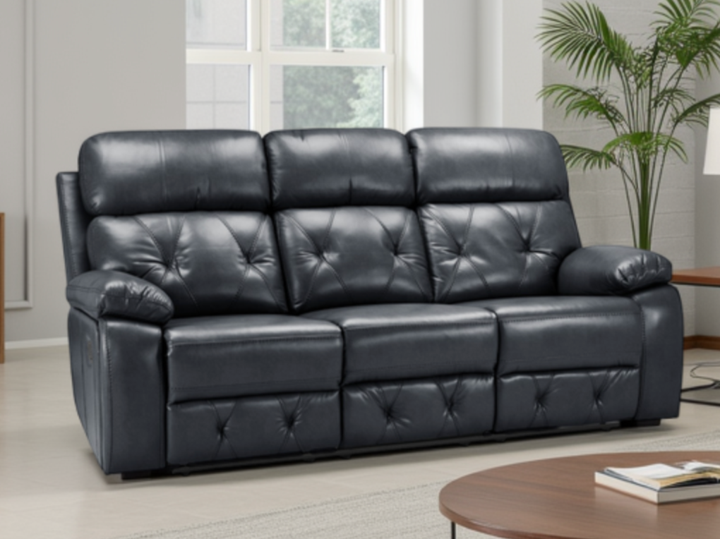 Cody Recliner Sofa Black 3 Seater