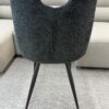 Monza Black Fabric Dining Chair - ASR Interiors