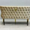 Victoria Cream Gold Luxury Bench - ASR Interiors