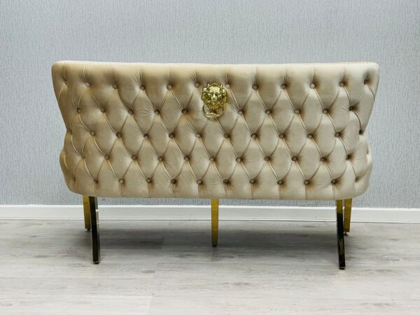 Victoria Cream Gold Luxury Bench - ASR Interiors