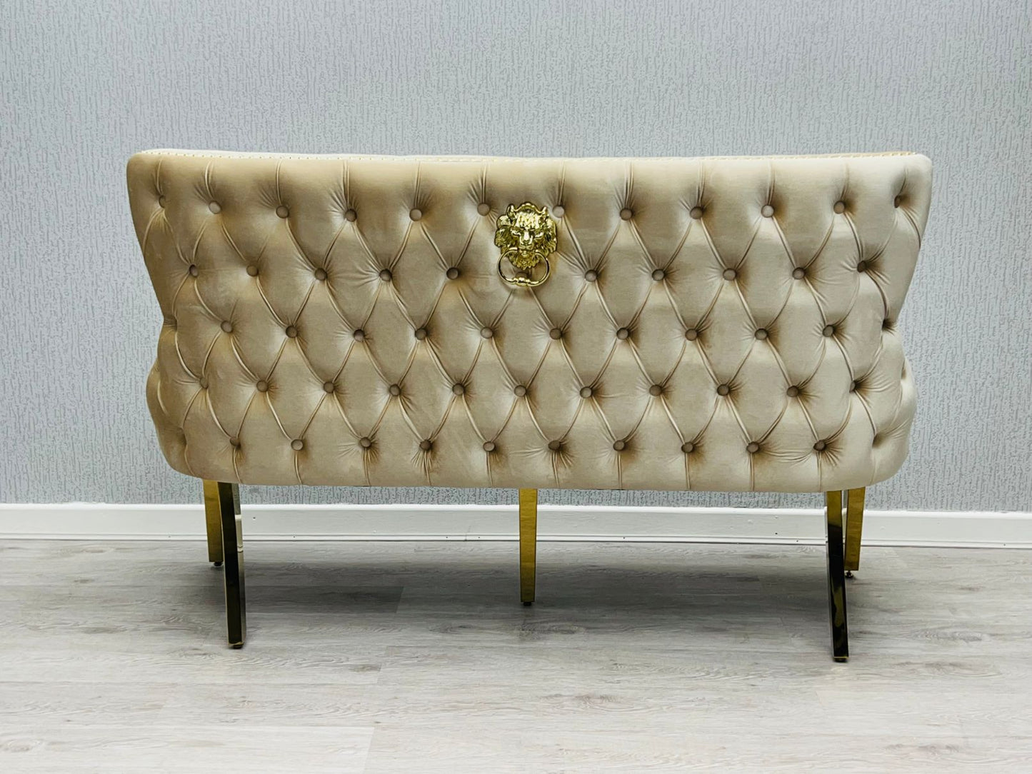 Victoria Cream Gold Luxury Bench - ASR Interiors