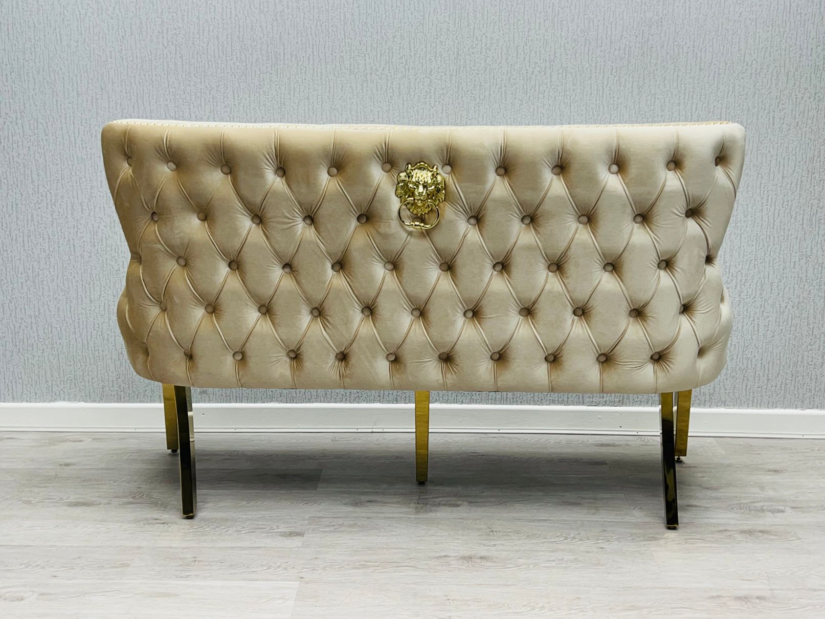 Victoria Cream Gold Luxury Bench - ASR Interiors