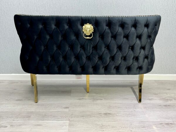 Victoria Black Gold Luxury Bench - ASR Interiors