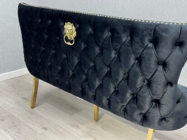Victoria Black Gold Luxury Bench - ASR Interiors