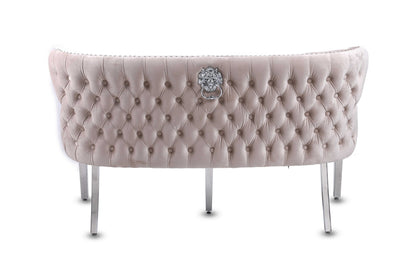 Valentino Mink Velvet Bench - ASR Interiors