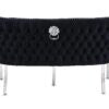 Valentino Black Velvet Bench - ASR Interiors