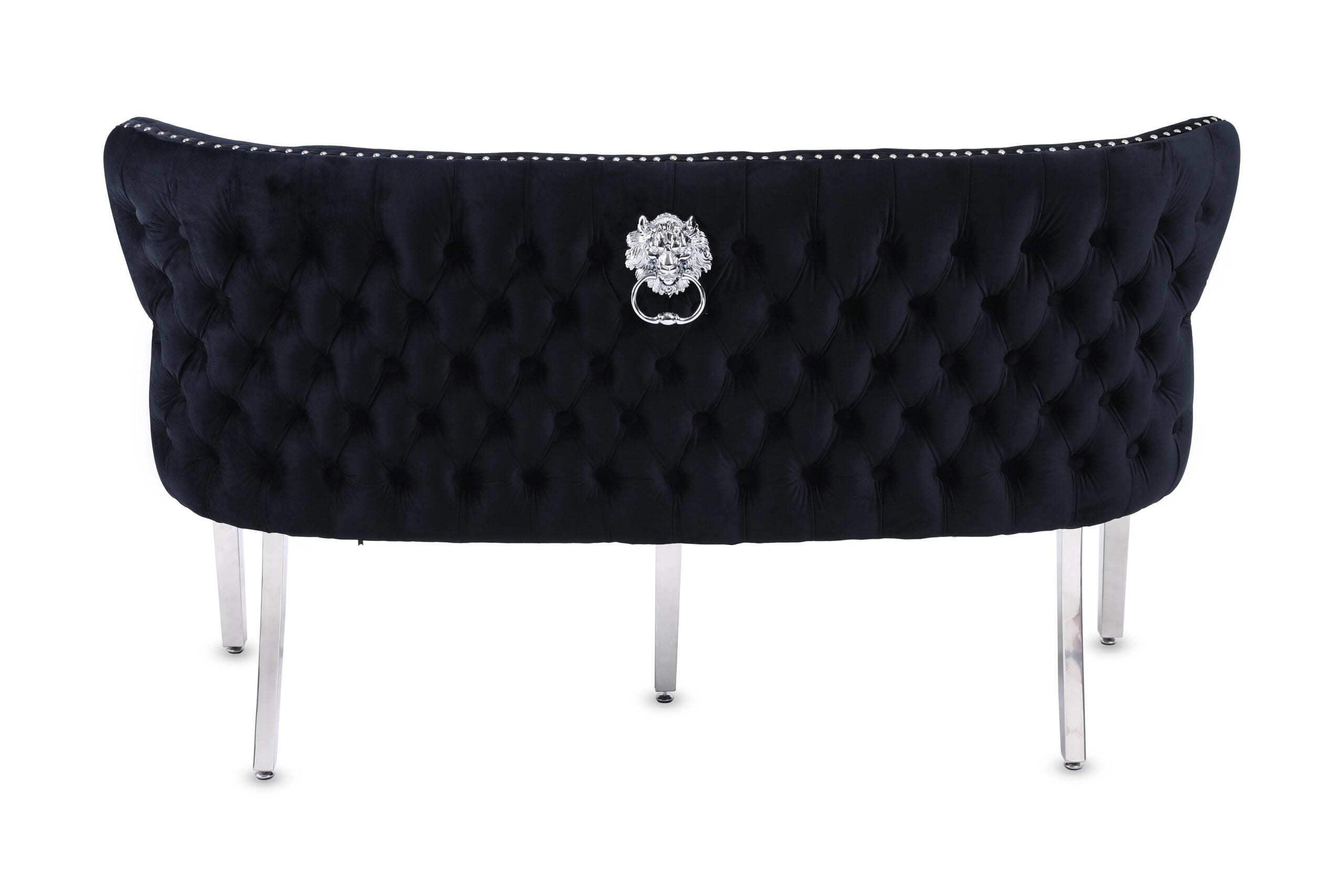 Valentino Black Velvet Bench - ASR Interiors