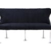 Valentino Black Velvet Bench - ASR Interiors