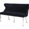 Valentino Black Velvet Bench - ASR Interiors