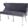Valentino Grey Velvet Bench - ASR Interiors
