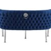 Valentino Navy Velvet Bench - ASR Interiors