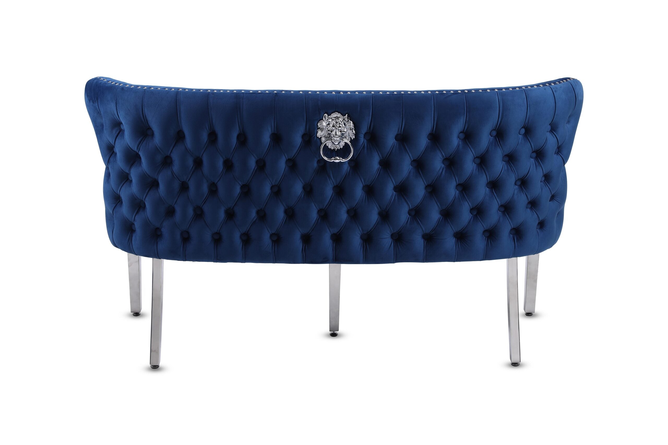 Valentino Navy Velvet Bench - ASR Interiors