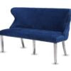 Valentino Navy Velvet Bench - ASR Interiors