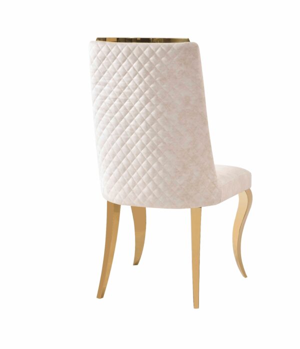 Roxby Cream & Gold Dining Chair - ASR Interiors