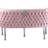 Valentino Pink Velvet Bench - ASR Interiors