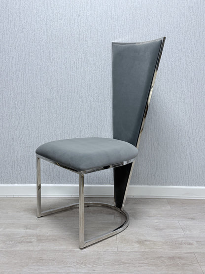 Vienna Grey & Silver Dining Chair - ASR Interiors