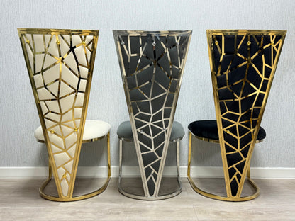 Vienna Black & Gold Dining Chair - ASR Interiors